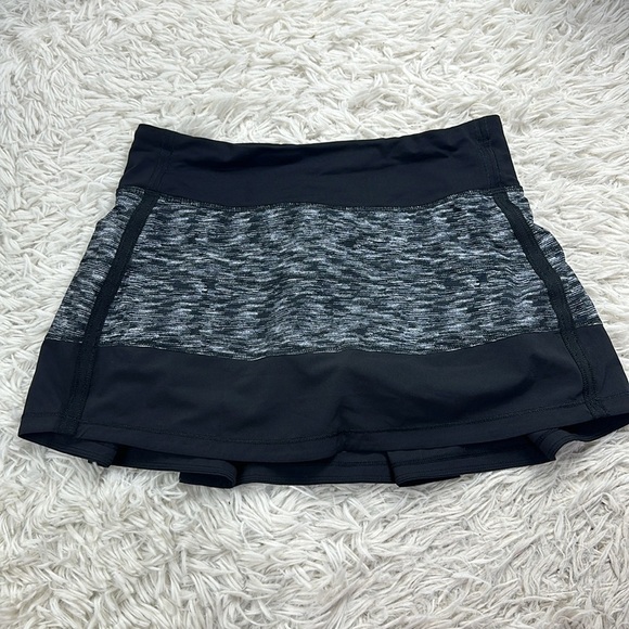 Lululemon Pace Rival Skirt II (Regular) *4-way Stretch Dramatic Static White Bla - Picture 1 of 9